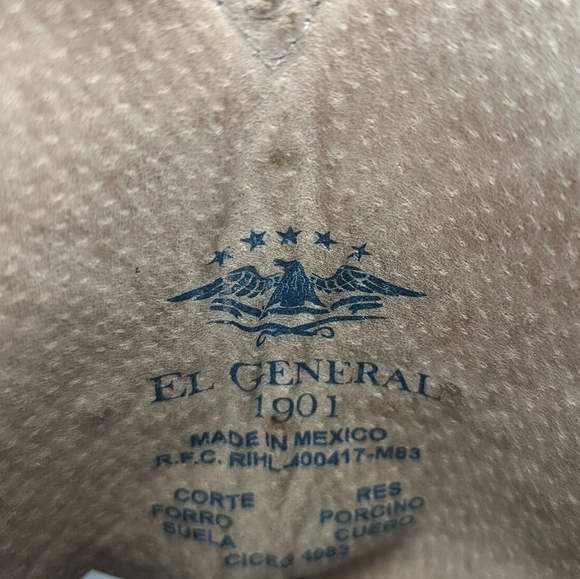 El General Boots women's Sz 7.5B Black Python vamp, blue pigskin shaft with rhin - Picture 14 of 14